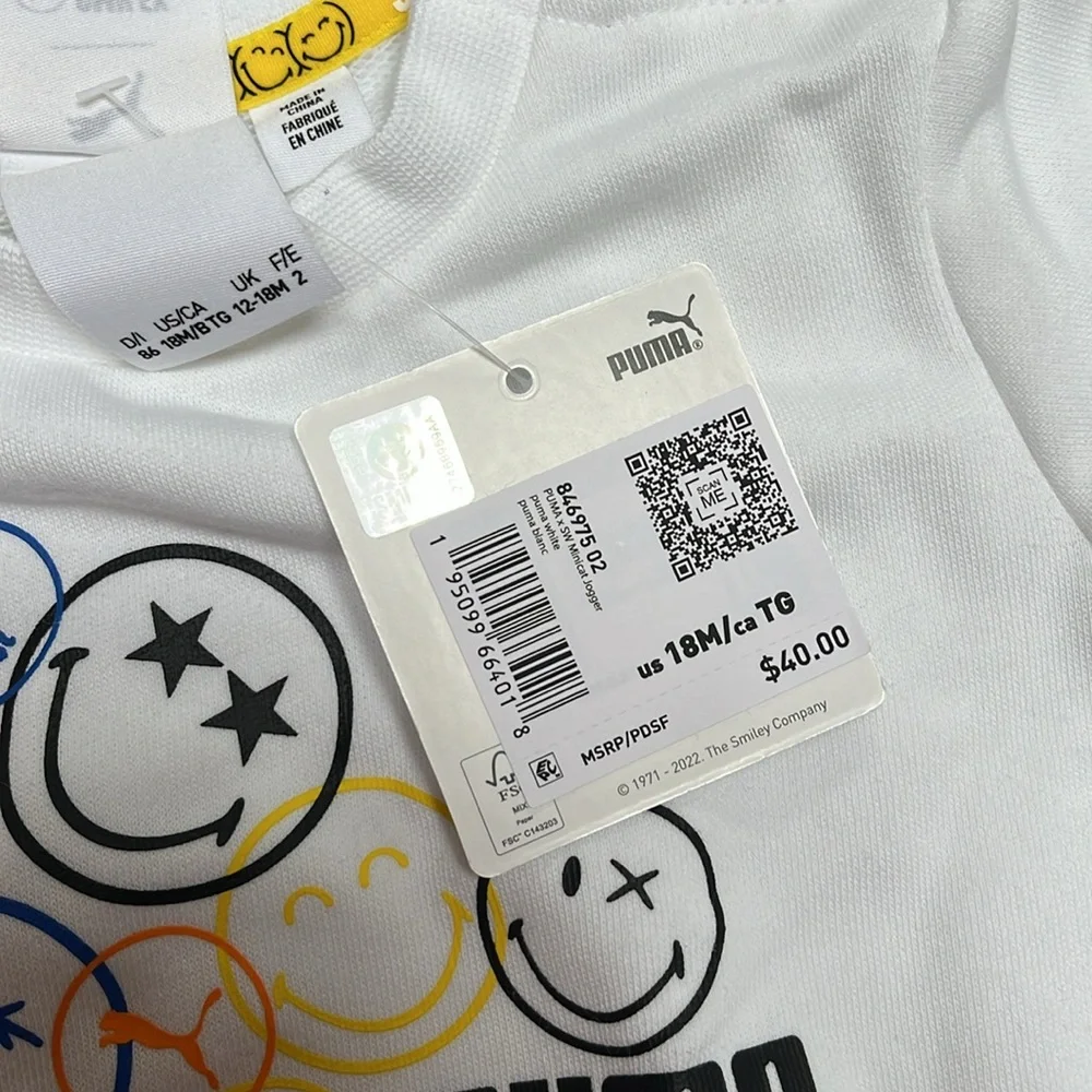 Puma Kids Smiley World set size 18M NWT - Picture 4 of 6